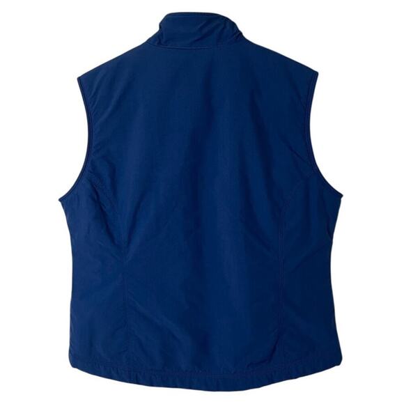 L.L. Bean Women's Soft Shell Vest M Blue Fleece Lined Full Zip Mock Neck 0PF03 - Picture 4 of 6